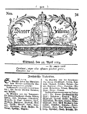 Wiener Zeitung 17840428 Seite: 1