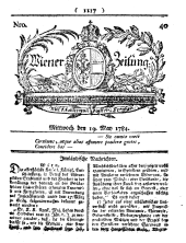 Wiener Zeitung 17840519 Seite: 1