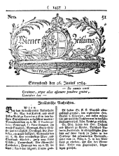 Wiener Zeitung 17840626 Seite: 1