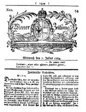 Wiener Zeitung 17840707 Seite: 1