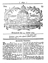 Wiener Zeitung 17840724 Seite: 1