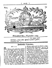 Wiener Zeitung 17840904 Seite: 1