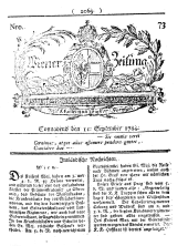 Wiener Zeitung 17840911 Seite: 1