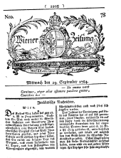 Wiener Zeitung 17840929 Seite: 1