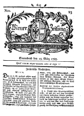 Wiener Zeitung 17850319 Seite: 1