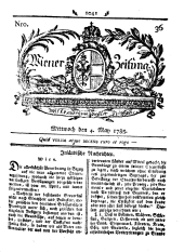 Wiener Zeitung 17850504 Seite: 1
