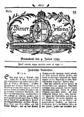 Wiener Zeitung 17850709 Seite: 1