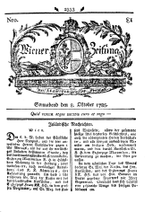 Wiener Zeitung 17851008 Seite: 1