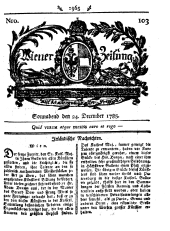 Wiener Zeitung 17851224 Seite: 1