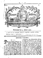 Wiener Zeitung 17870103 Seite: 1