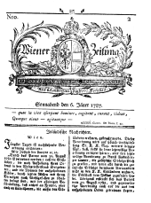 Wiener Zeitung 17870106 Seite: 1