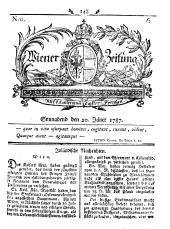 Wiener Zeitung 17870120 Seite: 1