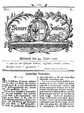 Wiener Zeitung 17870124 Seite: 1