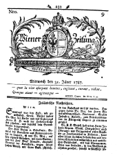 Wiener Zeitung 17870131 Seite: 1