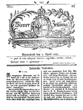 Wiener Zeitung 17870407 Seite: 1