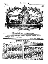 Wiener Zeitung 17870519 Seite: 1