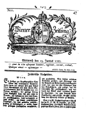 Wiener Zeitung 17870613 Seite: 1