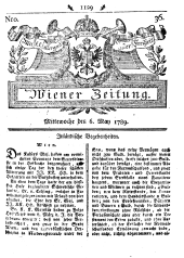 Wiener Zeitung 17890506 Seite: 1
