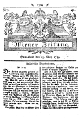 Wiener Zeitung 17890523 Seite: 1