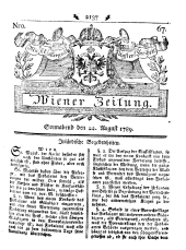 Wiener Zeitung 17890822 Seite: 1