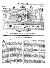 Wiener Zeitung 17890902 Seite: 1