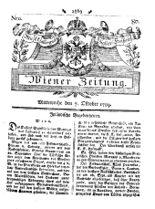 Wiener Zeitung 17891007 Seite: 1