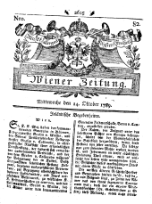 Wiener Zeitung 17891014 Seite: 1