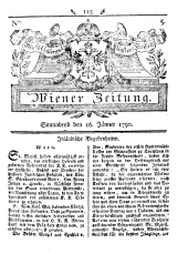 Wiener Zeitung 17900116 Seite: 1