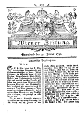 Wiener Zeitung 17900130 Seite: 1
