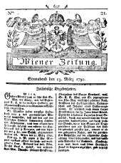 Wiener Zeitung 17900313 Seite: 1