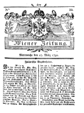 Wiener Zeitung 17900317 Seite: 1