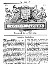 Wiener Zeitung 17900403 Seite: 1