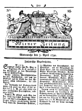 Wiener Zeitung 17900407 Seite: 1