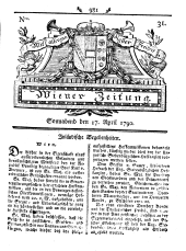 Wiener Zeitung 17900417 Seite: 1