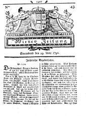 Wiener Zeitung 17900529 Seite: 1