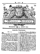 Wiener Zeitung 17900724 Seite: 1