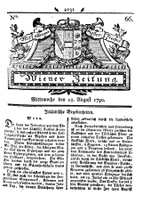 Wiener Zeitung 17900818 Seite: 1