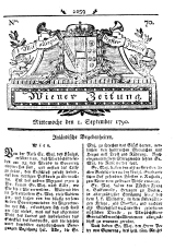 Wiener Zeitung 17900901 Seite: 1