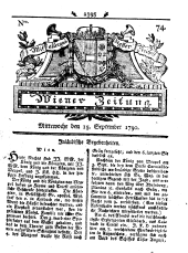 Wiener Zeitung 17900915 Seite: 1