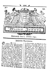 Wiener Zeitung 17901006 Seite: 1