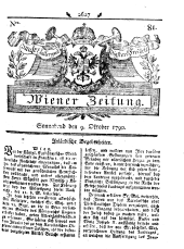 Wiener Zeitung 17901009 Seite: 1