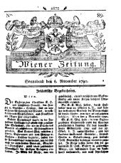 Wiener Zeitung 17901106 Seite: 1