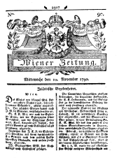 Wiener Zeitung 17901110 Seite: 1