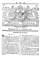 Wiener Zeitung 17901127 Seite: 1