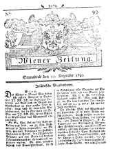 Wiener Zeitung 17901211 Seite: 1