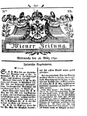 Wiener Zeitung 17910316 Seite: 1