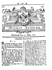 Wiener Zeitung 17910323 Seite: 1