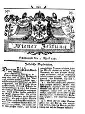 Wiener Zeitung 17910402 Seite: 1