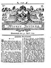 Wiener Zeitung 17910430 Seite: 1