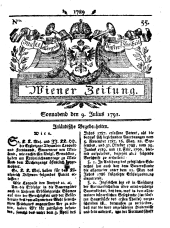 Wiener Zeitung 17910709 Seite: 1